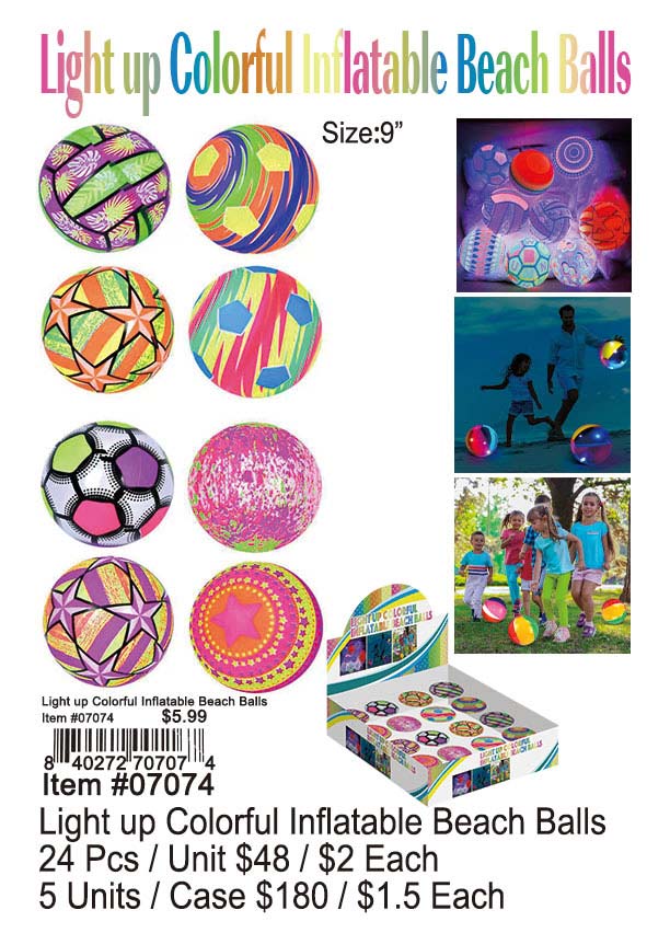 Light up Colorful Inflatable Beach Balls