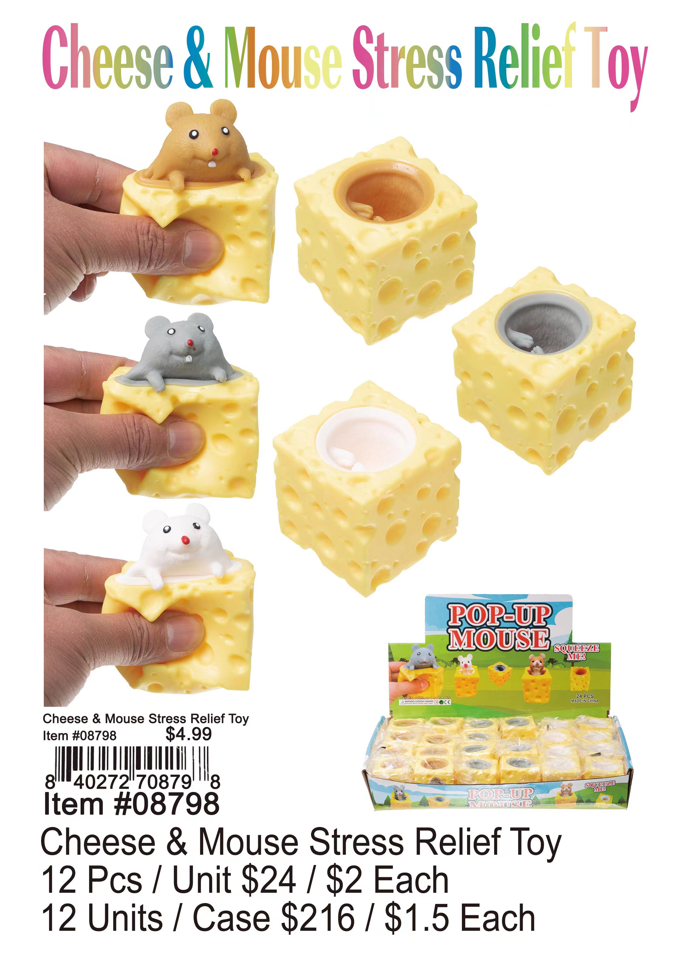 Cheese and Mouse Stress Relief Toy