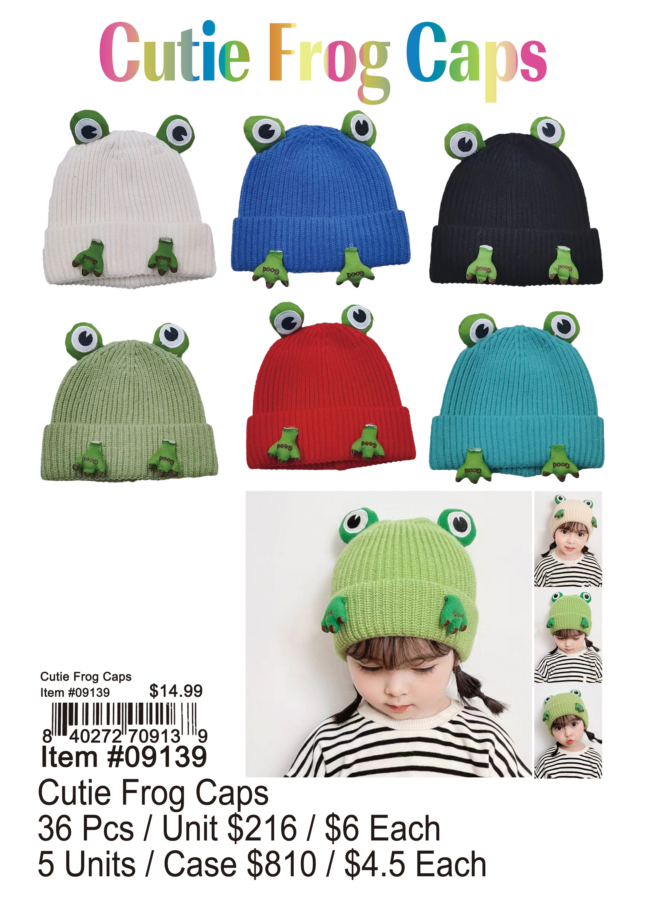 Cutie Frog Caps