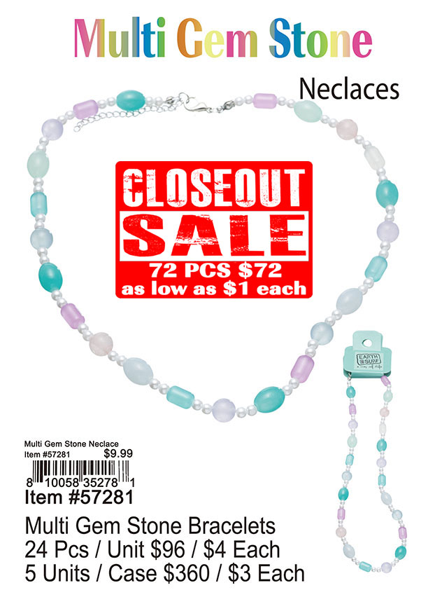 Multi Gemstone Necklaces (CL)