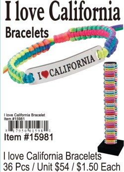 I Love California Bracelets