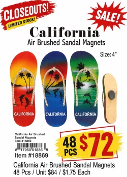 Air Brushed Sandal Magnets