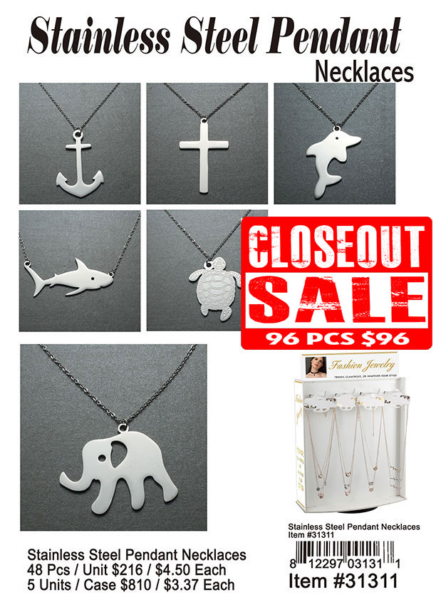 Stainless Steel Pendant Necklaces (CL)