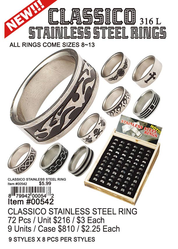 Classico Stainless Steel Rings