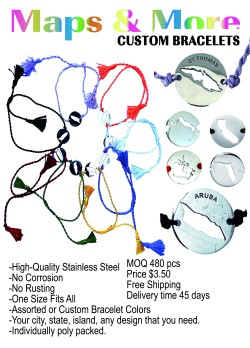 Maps and More Custom Bracelets