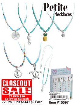 Petite Necklaces - Closeout 72 Pcs.