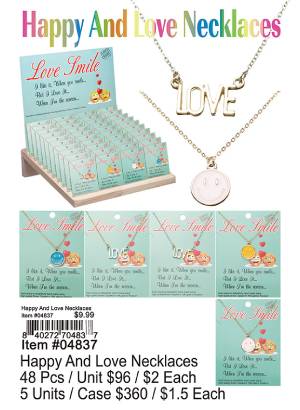 Happy and Love Necklaces