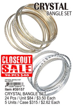 Crystal Bangles Set