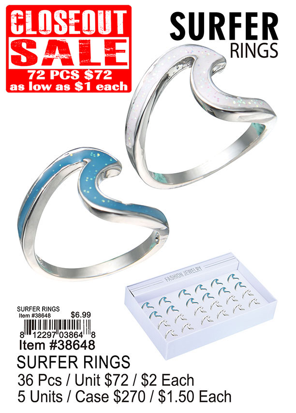 Surfer Rings Closeout (CL)
