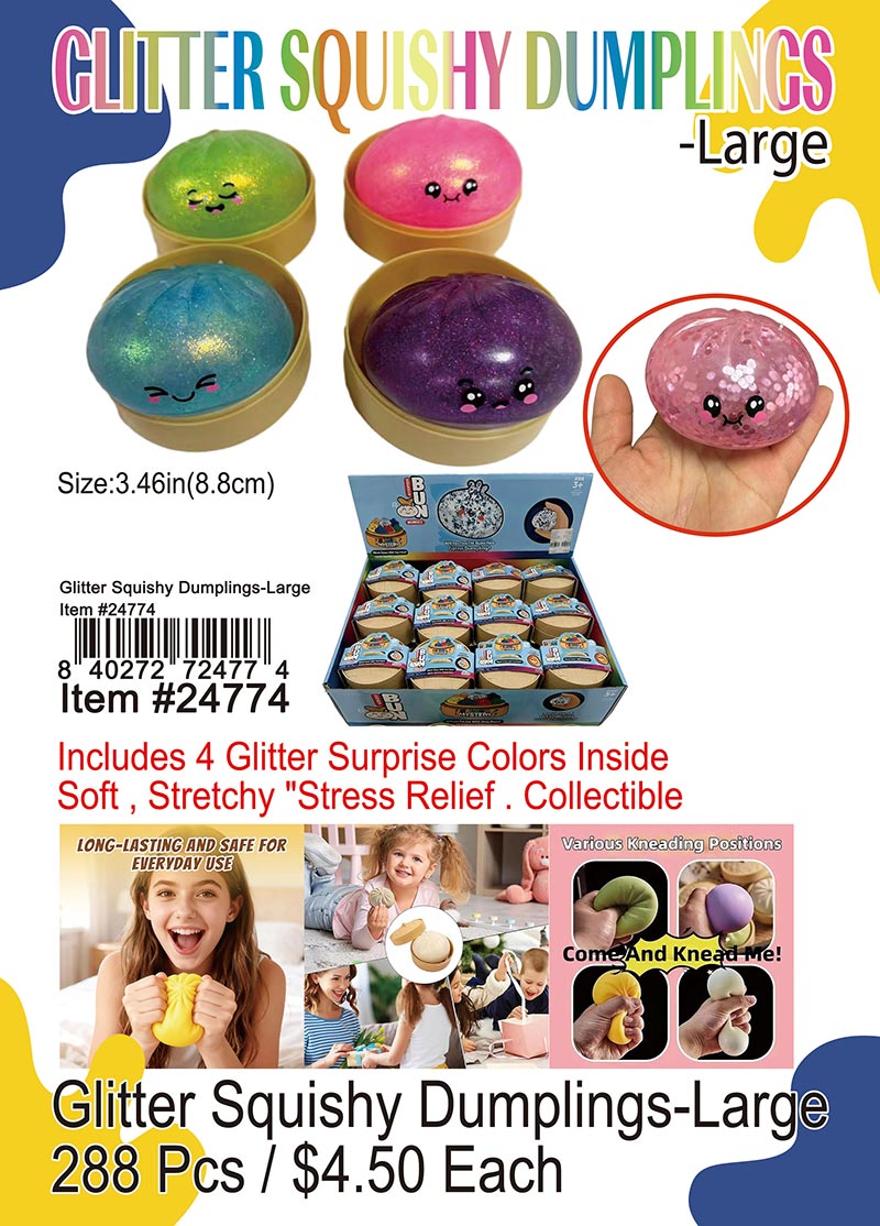 Glitter Squishy Dumplings -Large