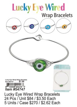 Lucky Eye Wired Wrap Bracelets