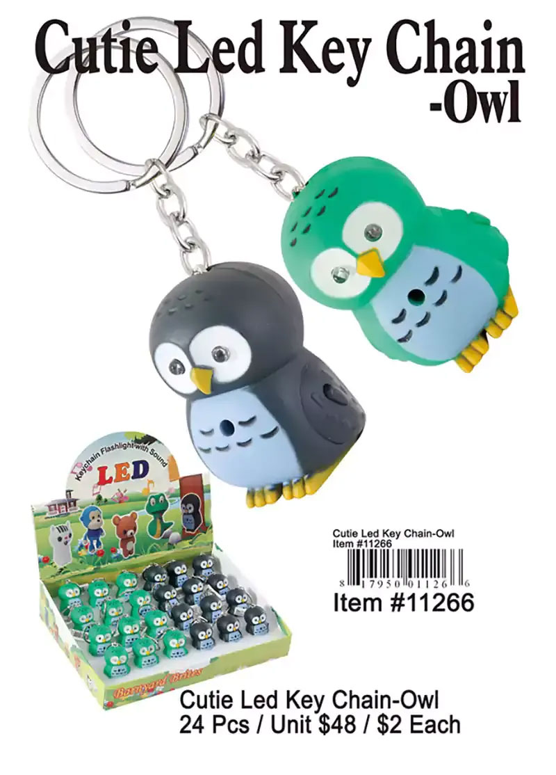 Cutie LED Keychain-Chain-Owl