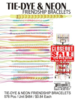Tie-dye Neon Friendship Bracelets
