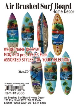 Air Brushed Surf Board Home Decor