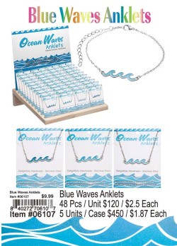 Blue Waves Anklets
