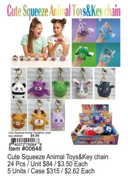 Cute Squeeze Animals Toys and Keychain