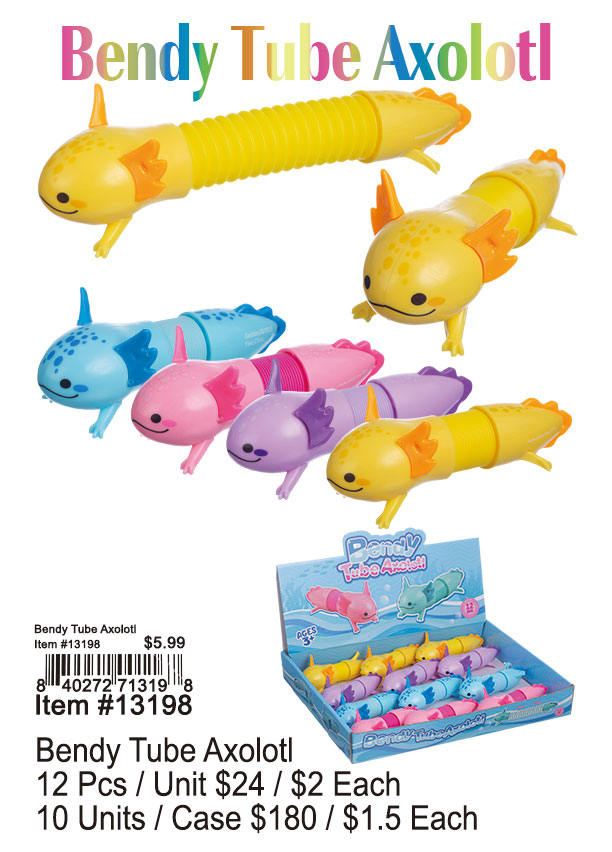 Bendy Tube Axolotl - Puka Creations