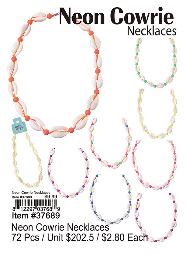 Neon Cowrie Necklaces