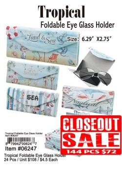 Tropical Foldable Eye Glass Holder - Closeout 144 Pcs.