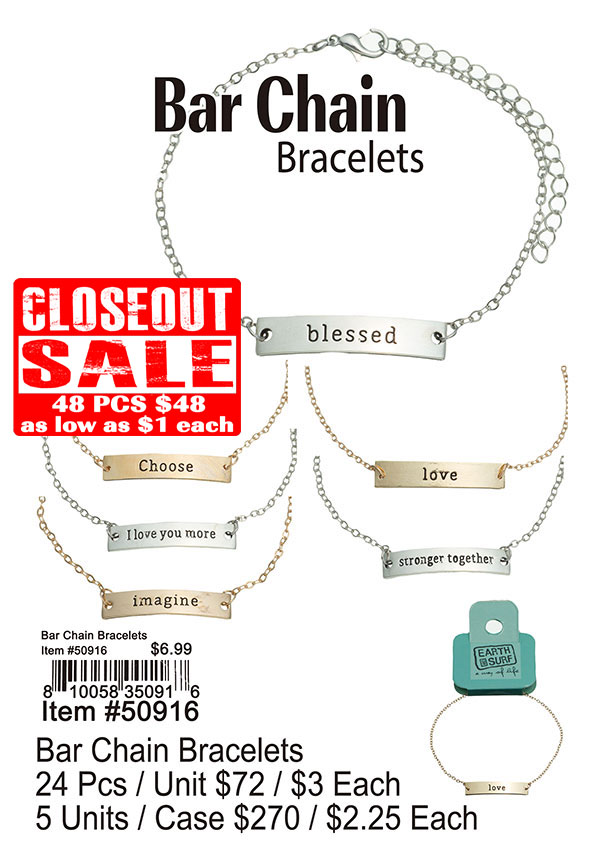 Bar Chain Bracelets (CL)