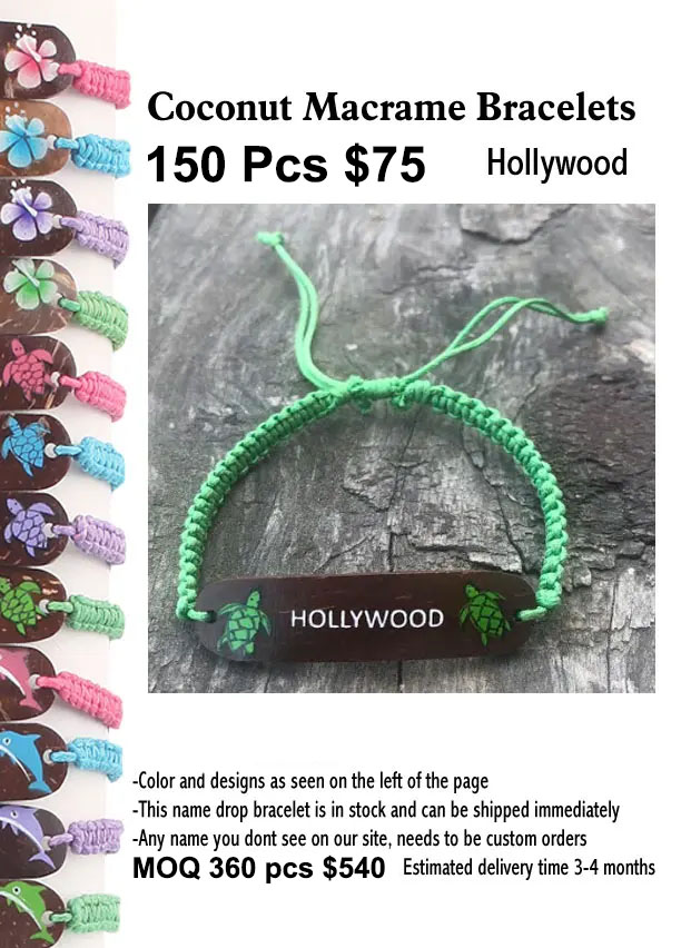 Coconut Macrame Bracelets -Hollywood