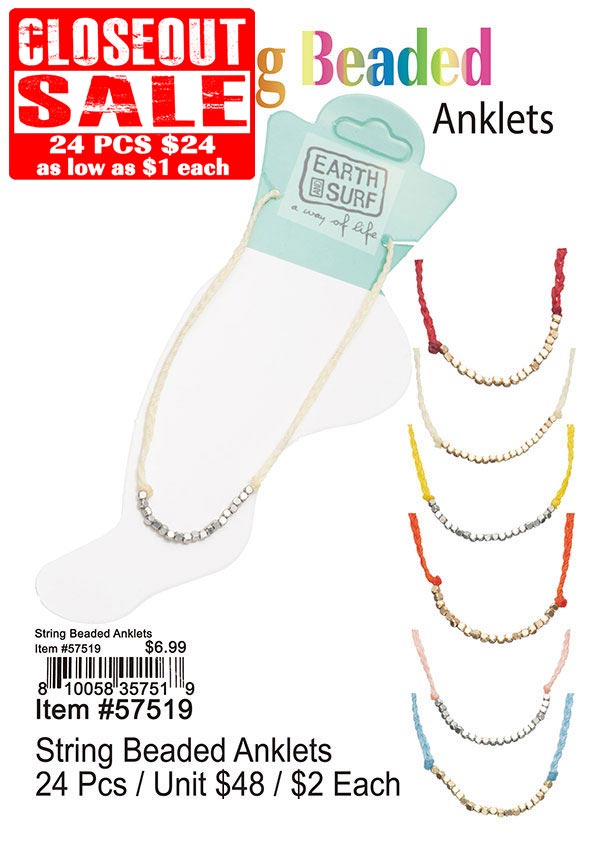 String Beaded Anklets