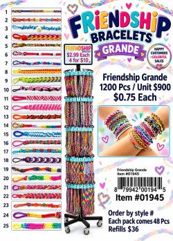 Friendship Grande Bracelets - 1200 Pcs