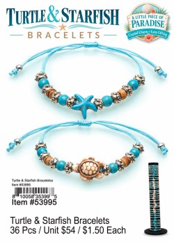 Turtle and Starfish Bracelets