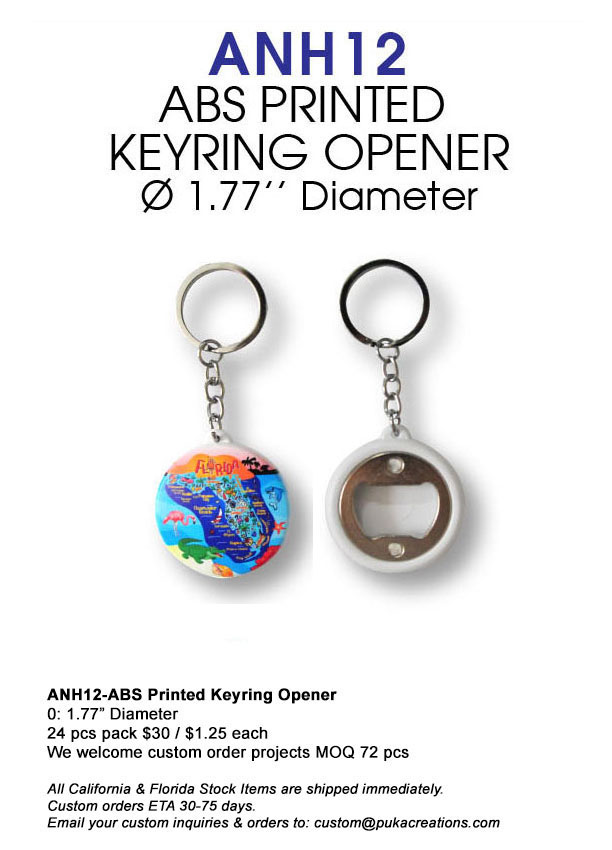 ANH12-ABS Printed Keyring Opener-Florida