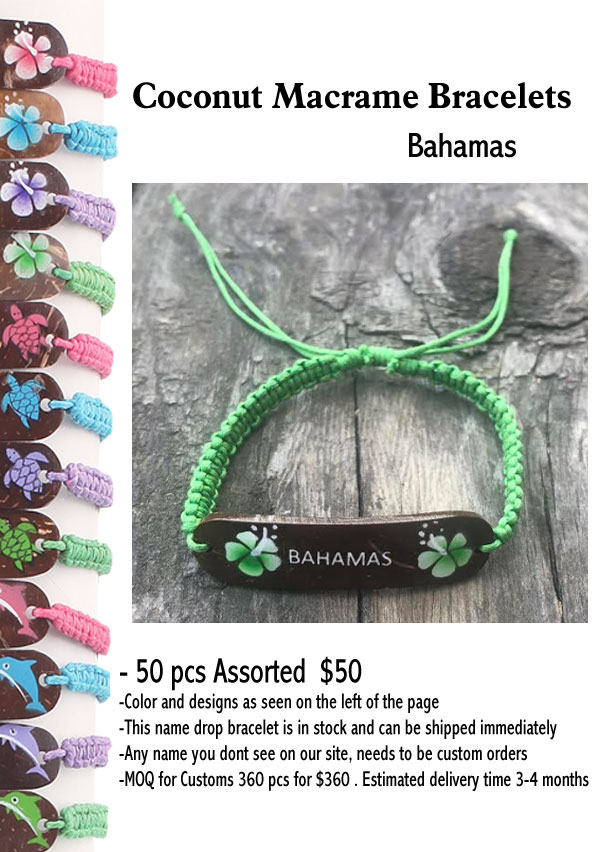 Coconut Macrame Bracelets -Bahamas