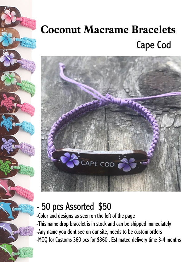 Coconut Macrame Bracelets - Cape Cod