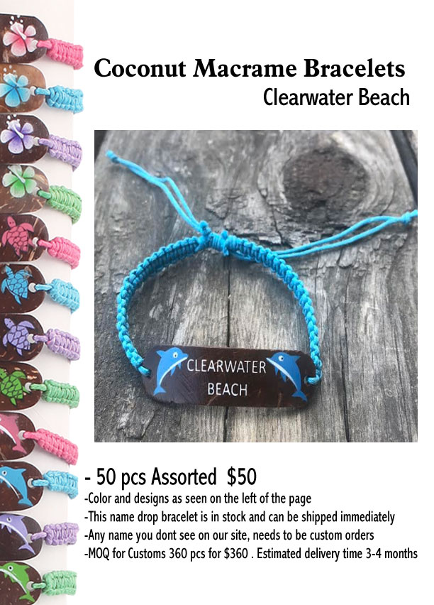 Coconut Macrame Bracelets - Clearwater Beach
