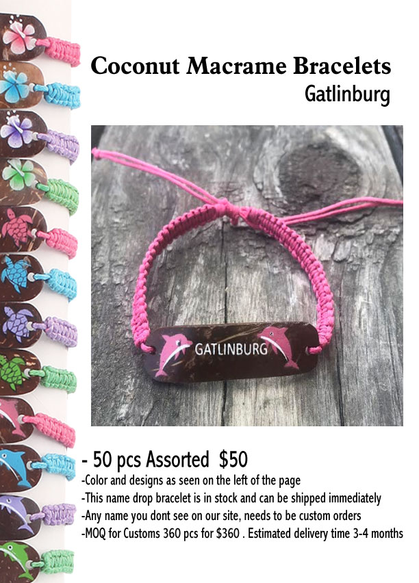 Coconut Macrame Bracelets - Gatlinburg