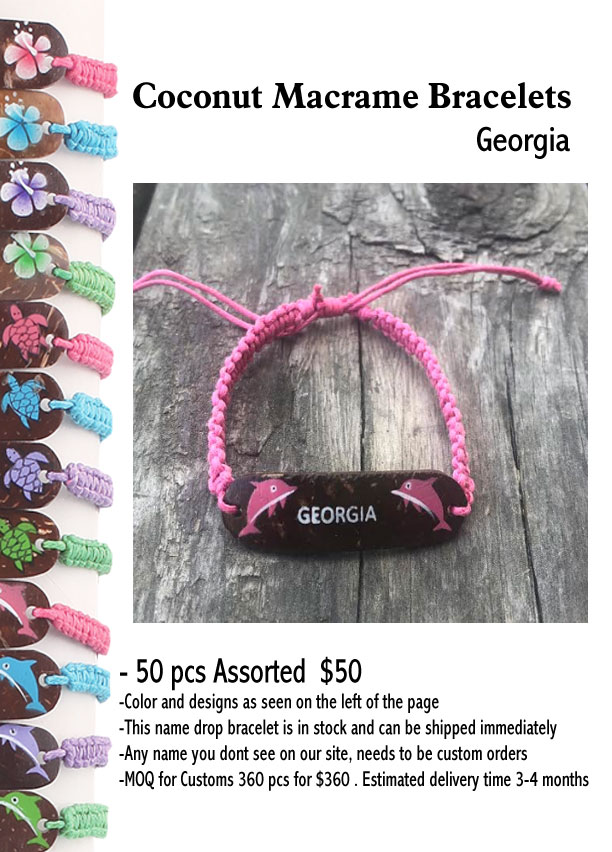 Coconut Macrame Bracelets - Georgia