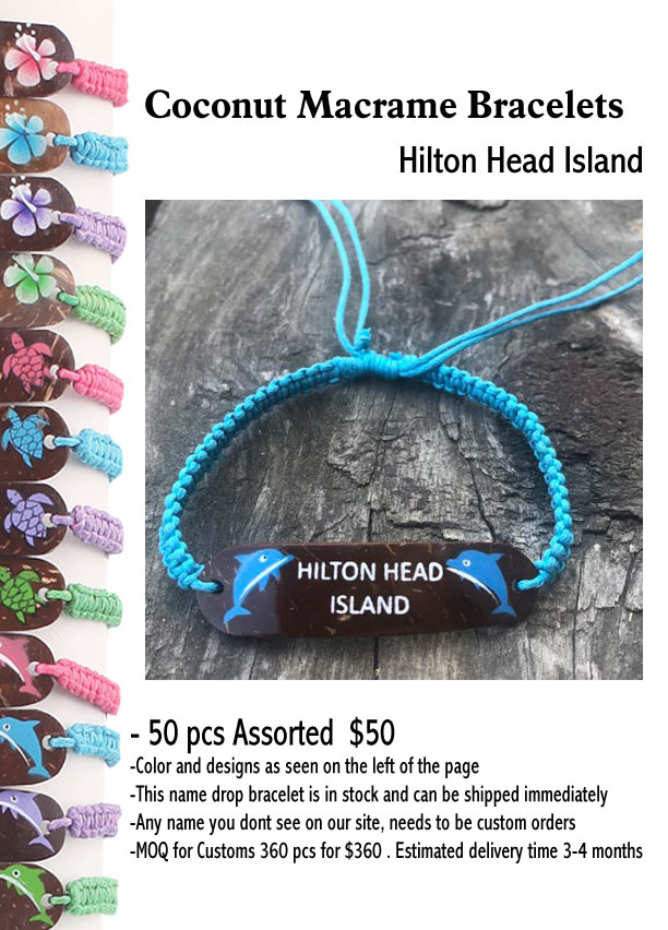 Coconut Macrame Bracelets -Hilton Head Island