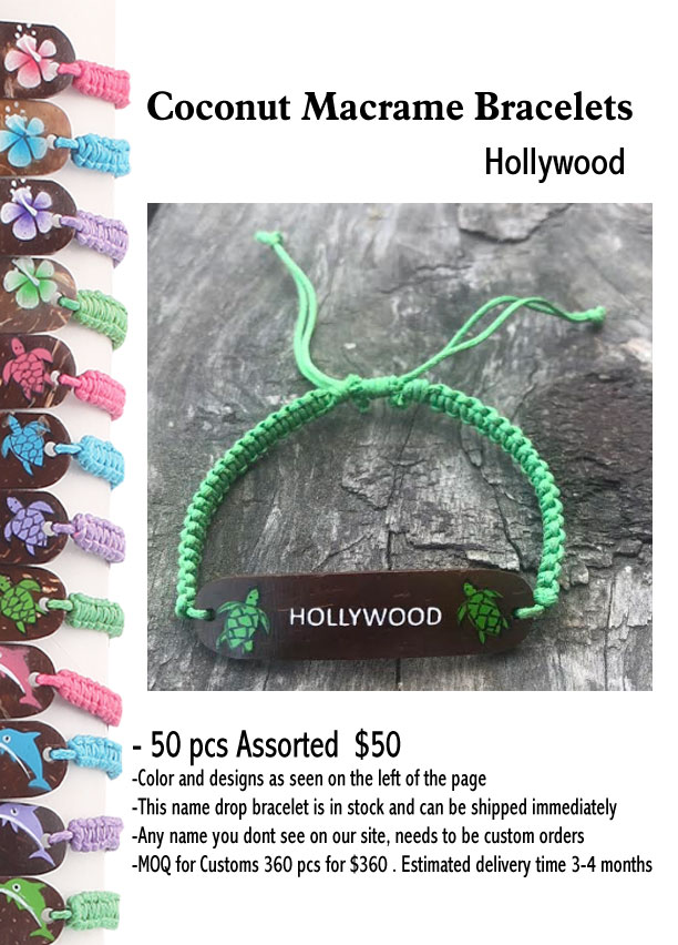 Coconut Macrame Bracelets -Hollywood