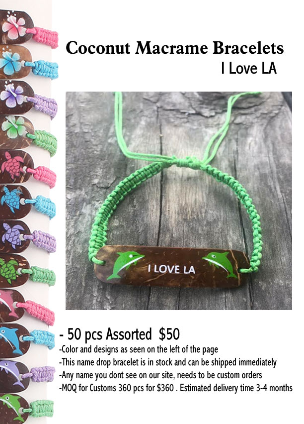 Coconut Macrame Bracelets - I Love LA