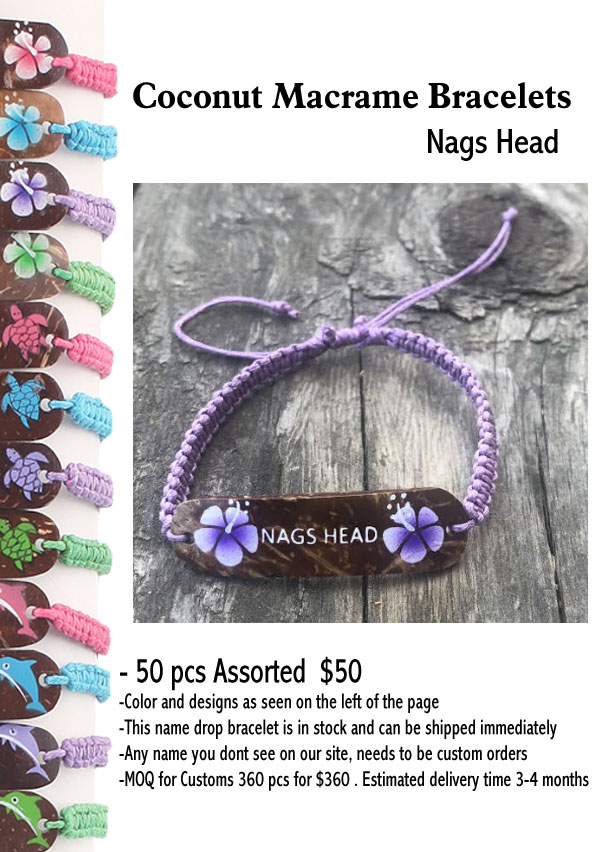 Coconut Macrame Bracelets - Nags Head