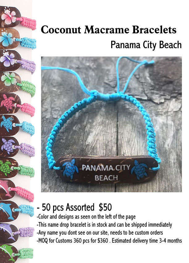 Coconut Macrame Bracelets - Panama City Beach