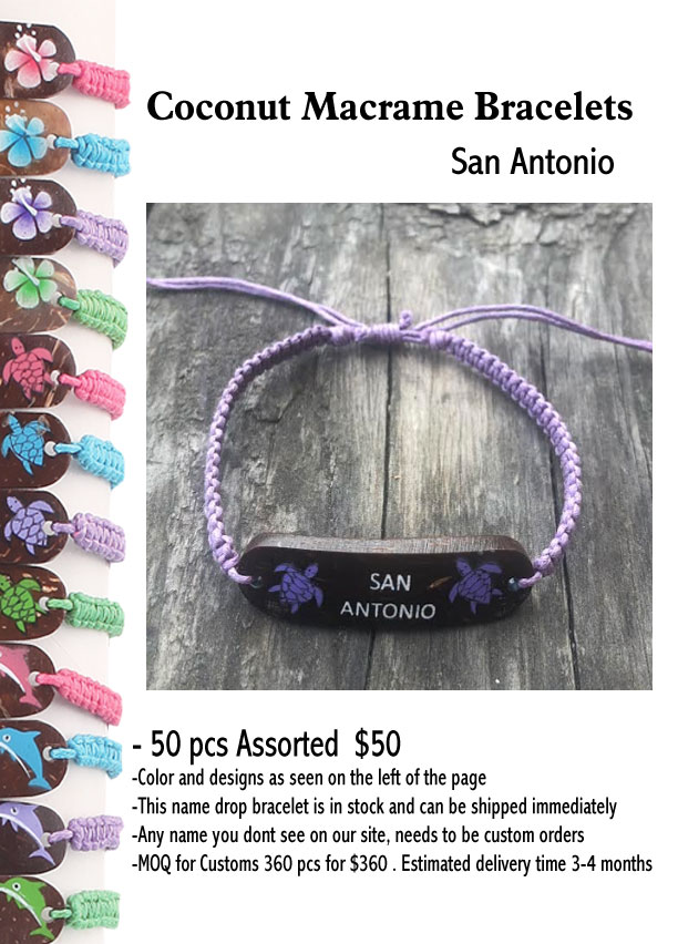 Coconut Macrame Bracelets -San Antonio