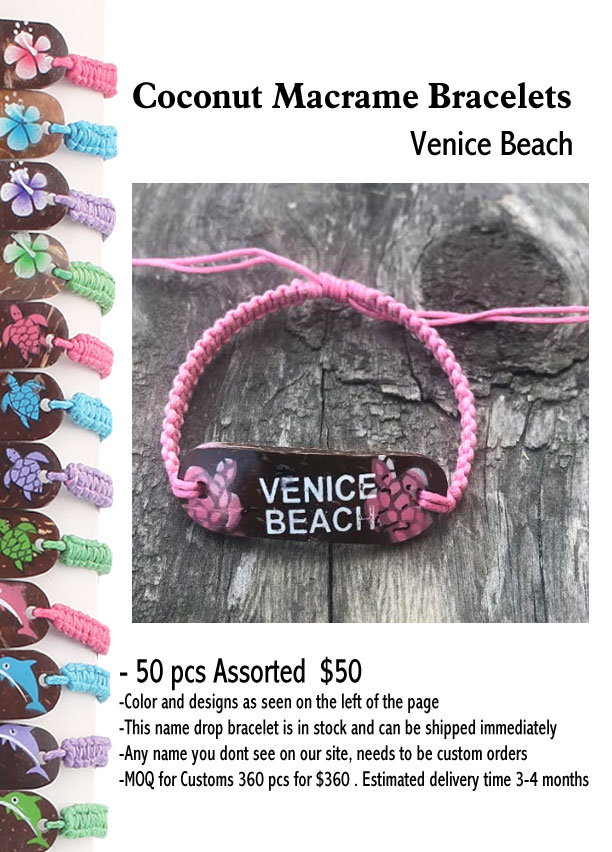 Coconut Macrame Bracelets -Venice Beach