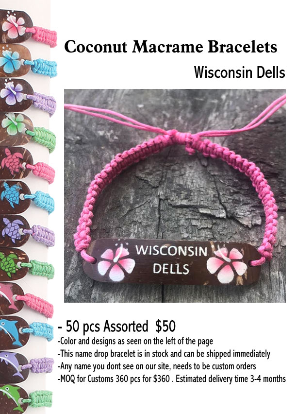 Coconut Macrame Bracelets -Wisconsin Dells