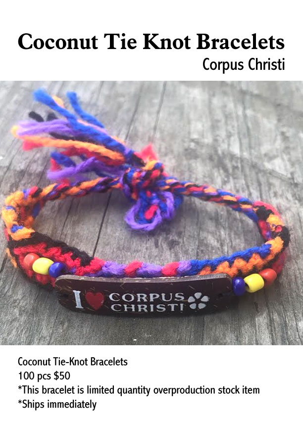 Coconut Tie Knot Bracelets-Corpus Christi