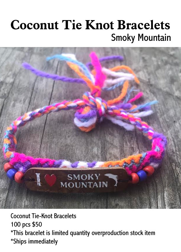 Coconut Tie Knot Bracelets-Smoky Mountain