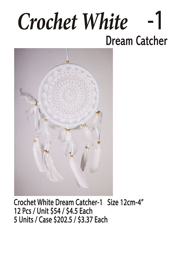Crochet White Dream Catcher-1