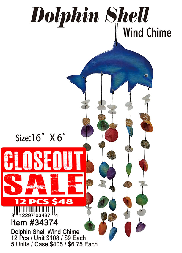 Dolphin Shell Wind Chime