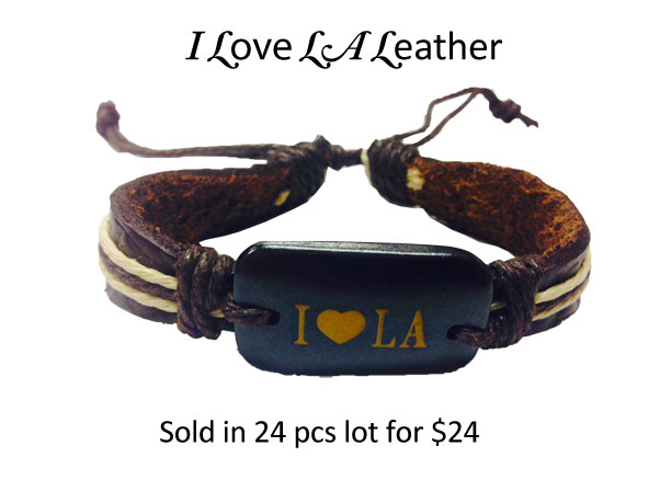 I Love LA Leather Bracelets 2