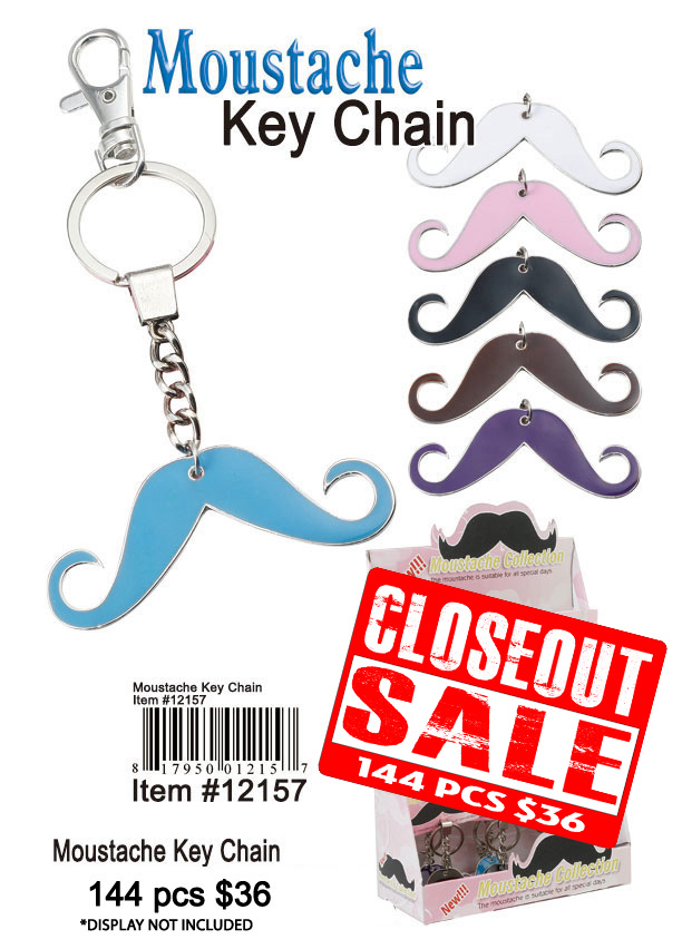 Clearance: Moustache Keychain