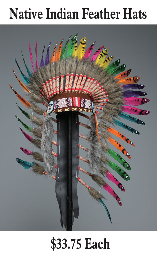 Native Indian Feather Hats-1
