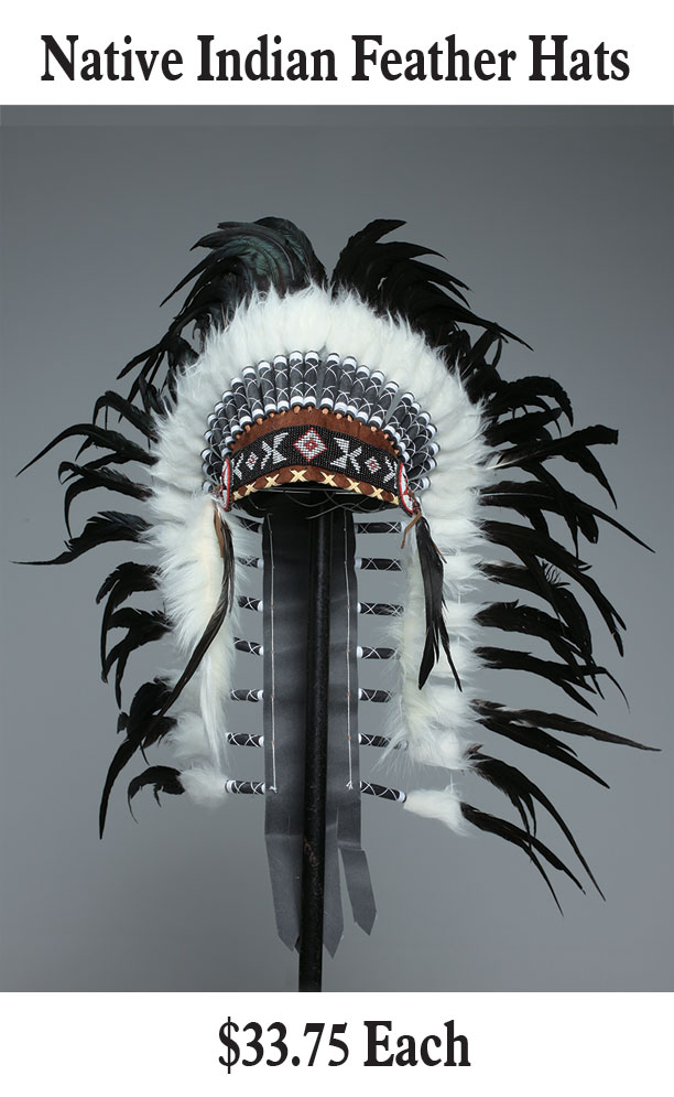 Native Indian Feather Hats-2